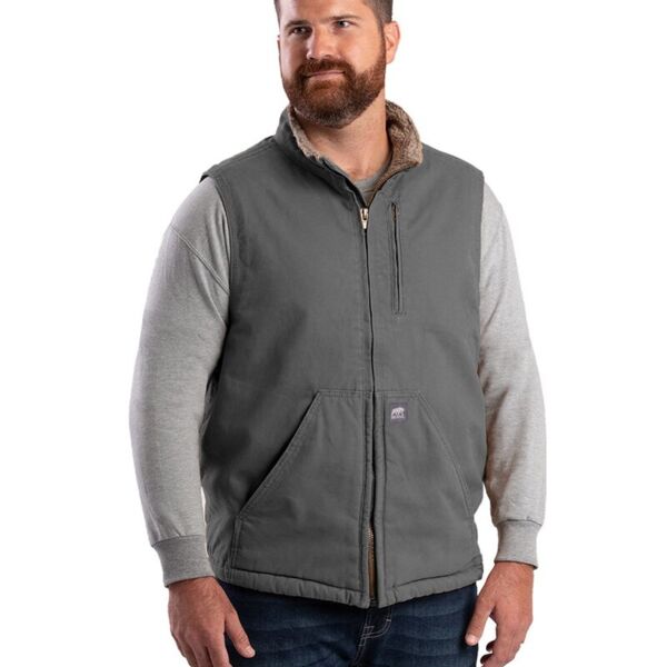 Men's Heartland Sherpa-Lined Washed Duck Vest Thumbnail