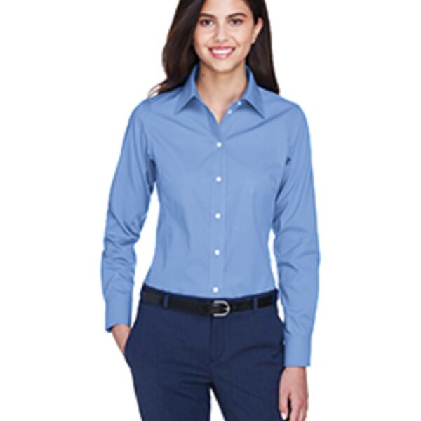 Ladies' Crown Collection® Solid Oxford Woven Shirt Thumbnail